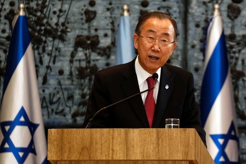 En Israël, Ban Ki-moon condamne la colonisation et exige la fin des "provocations" - ảnh 1